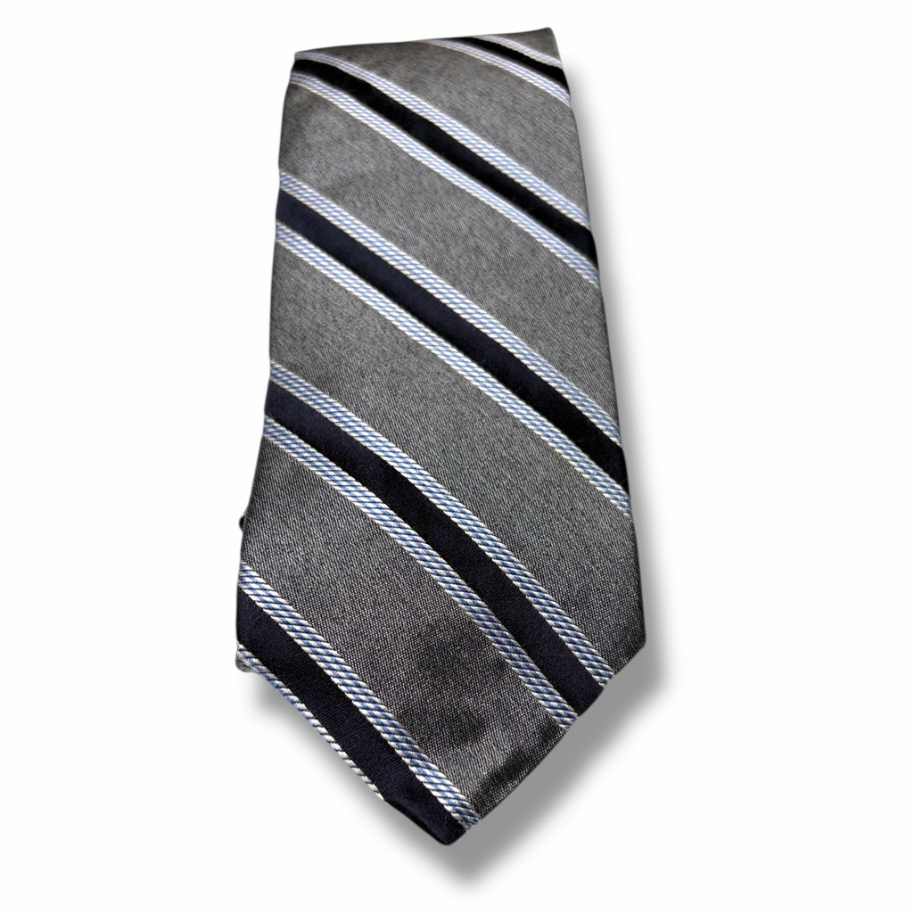 Brooks Brothers Diagonal Navy Blue Stripe Silk Mens Tie Brooks Brothers Diagonal Navy Blue Stripe Silk Mens Tie